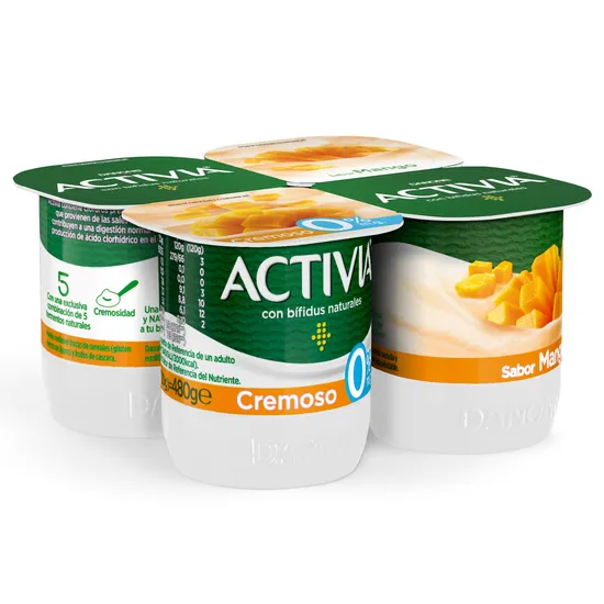 Imagen del producto Activia Cremoso 0% Sabor a Mango