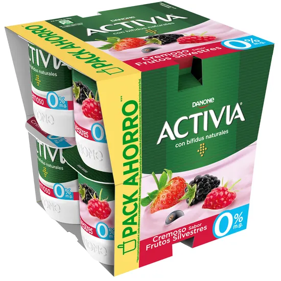 Imagen del producto Activia Cremoso Frutas Silvestre 0% x8