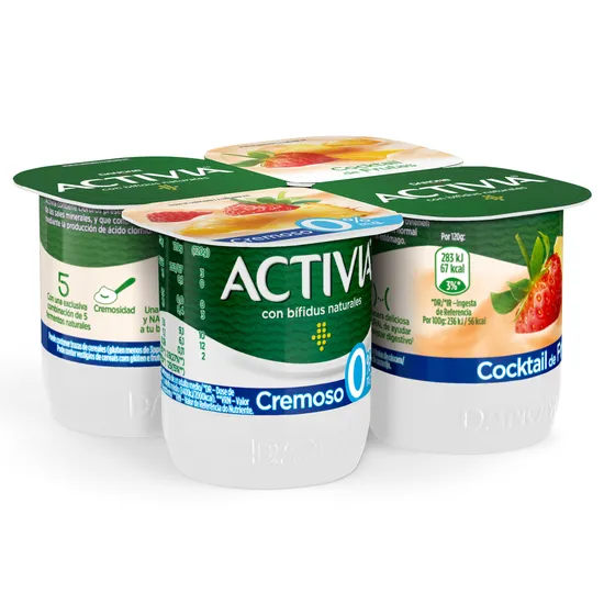 Imagen del producto Activia Cremoso Multifrutas 0%