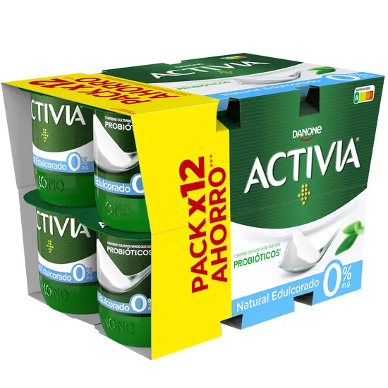 Imagen del producto Activia Desnatado Natural Edulcorado x12