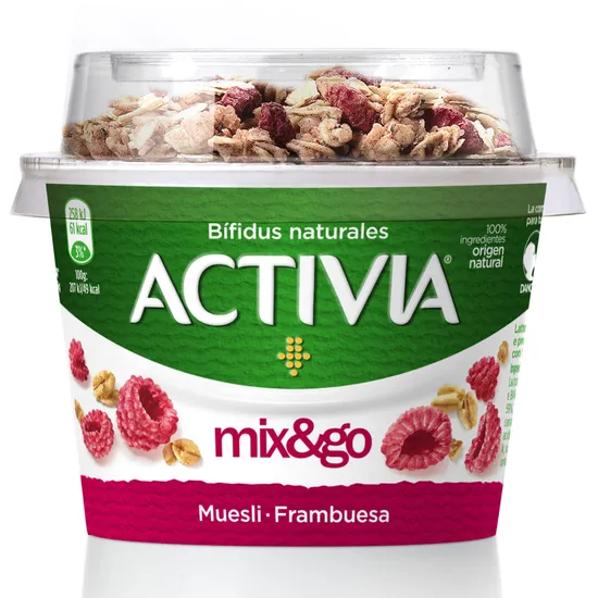 Imagen del producto Activia Mix&amp;Go Muesli, Frambuesa y Chía