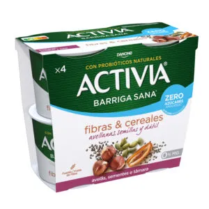 Imagen del producto Activia Zero Azúcares Añadidos Avellana Semillas x4