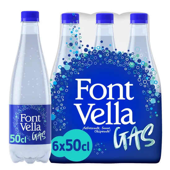 Imagen del producto Font Vella Gas 0,5L Pack 6 Botellas